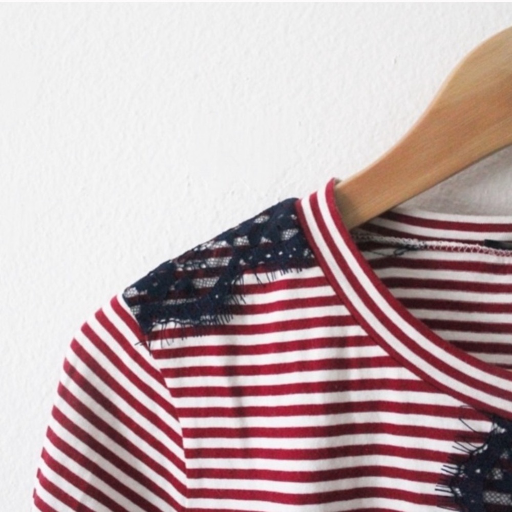 RELISTED ๐ HP ๐ J. Crew Striped Lace Long Sleeve L572 - Picture 2 of 7